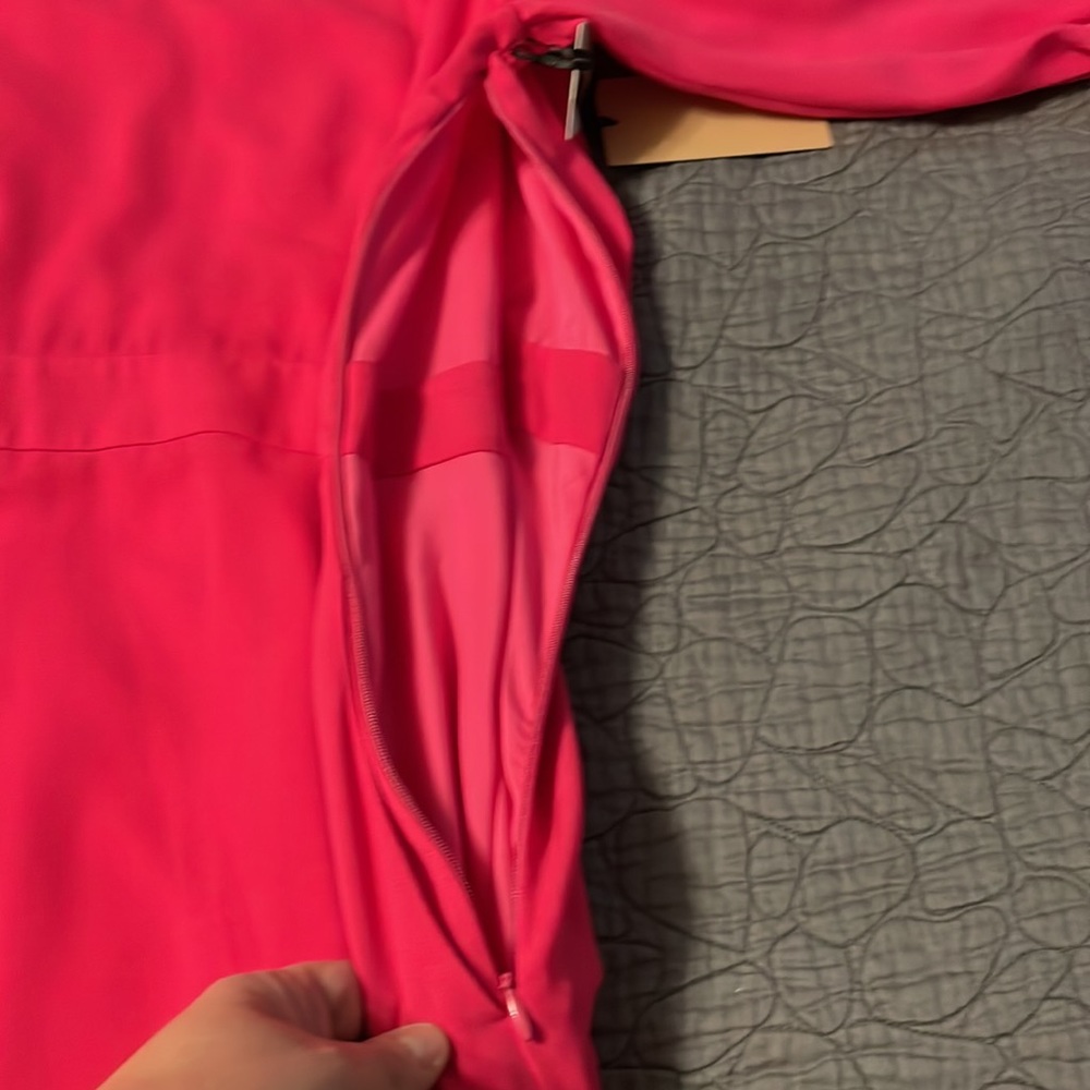 NWT Hot pink long sleeve Halogen dress, XXL - Picture 9 of 12